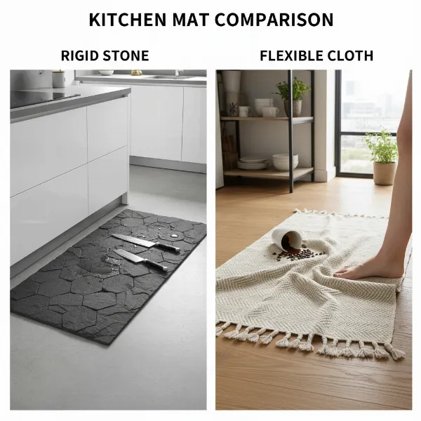 Rigid Stone vs. Flexible Cloth Mats: The Ultimate Kitchen Absorbent Mat Comparison