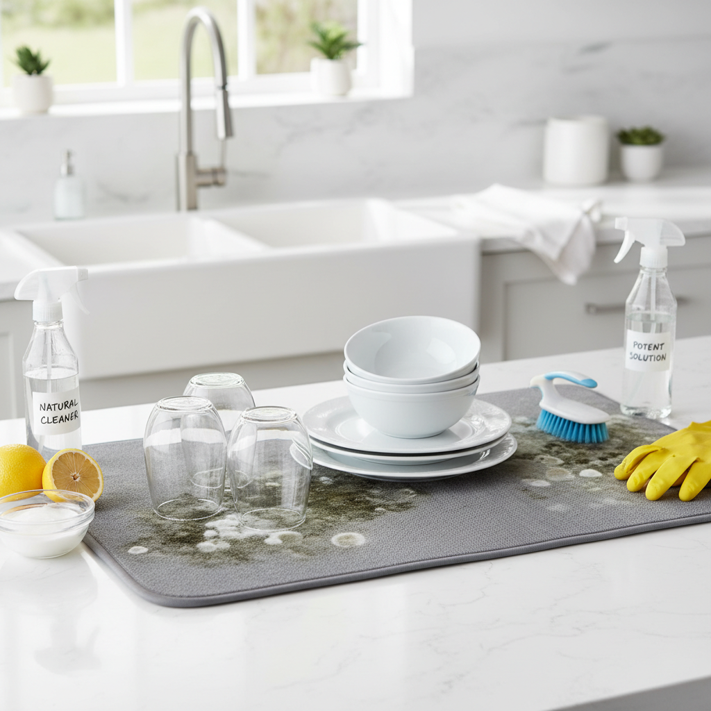 How to Safely and Effectively Clean a Moldy Dish Drying Mat