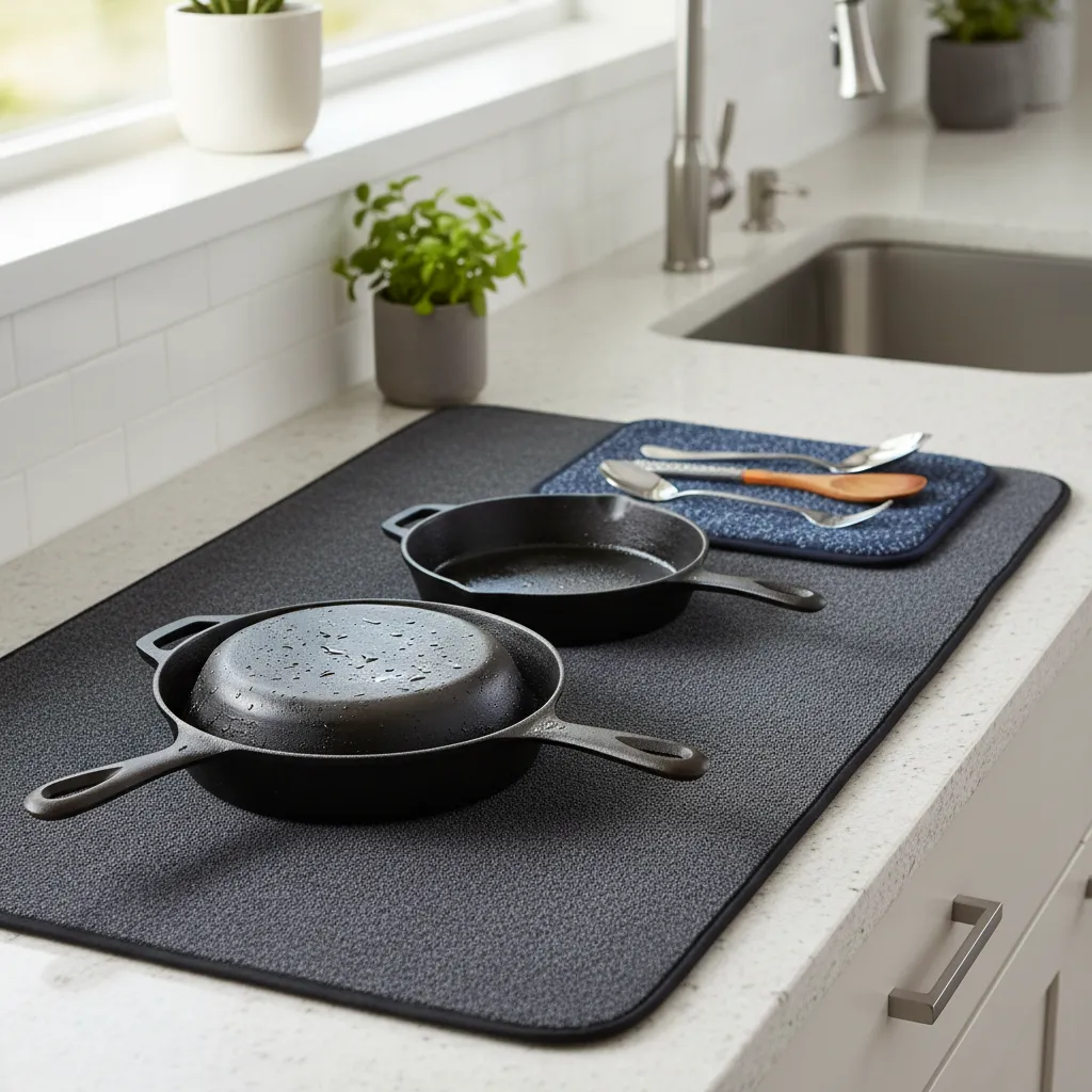 The Ultimate Guide to Kitchen Absorbent Mats for Drying Cast Iron Skillets